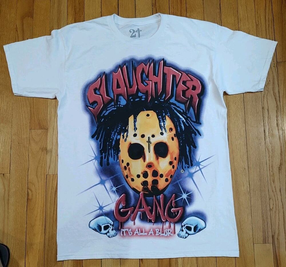 Men's 21 Savage x Drake “It’s All a Blur” Tour T-Shirt Graphic White - Large